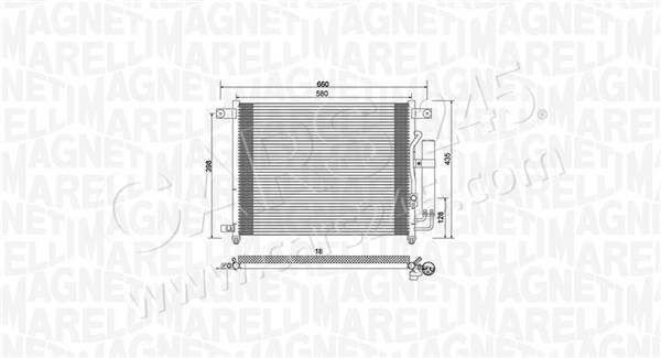 Condenser, air conditioning MAGNETI MARELLI 350203943000