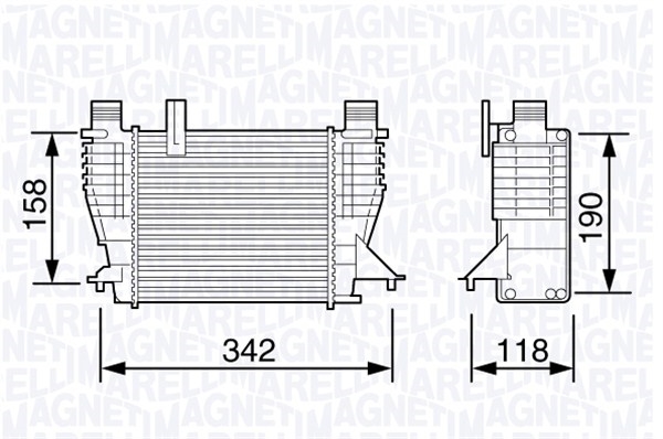 Charge Air Cooler MAGNETI MARELLI 351319203560