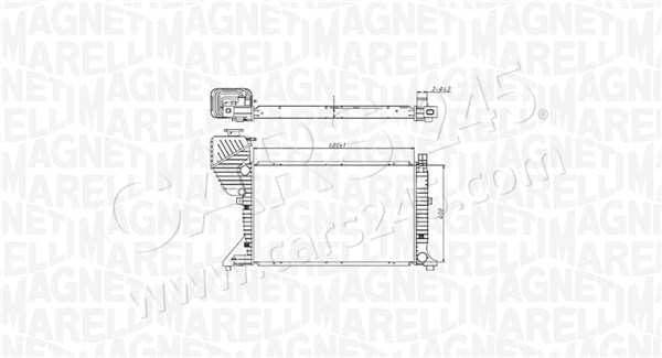 Radiator, engine cooling MAGNETI MARELLI 350213177400