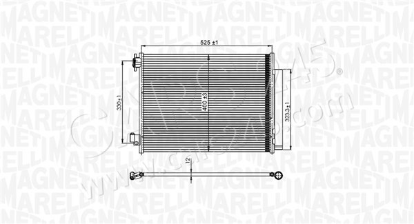 Condenser, air conditioning MAGNETI MARELLI 350203823000