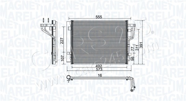 Condenser, air conditioning MAGNETI MARELLI 350203976000
