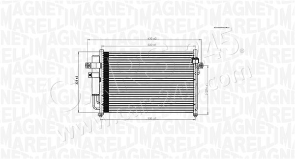 Condenser, air conditioning MAGNETI MARELLI 350203846000
