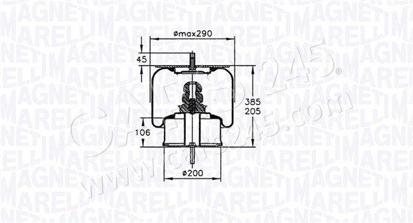 Bellow, air suspension MAGNETI MARELLI 030607020151