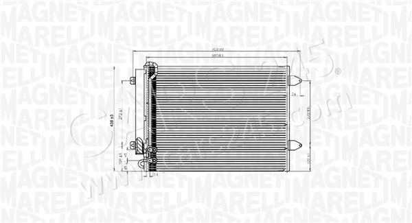 Condenser, air conditioning MAGNETI MARELLI 350203919000