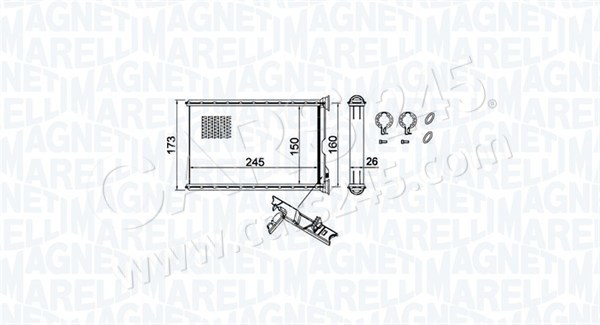 Heat Exchanger, interior heating MAGNETI MARELLI 350218455000