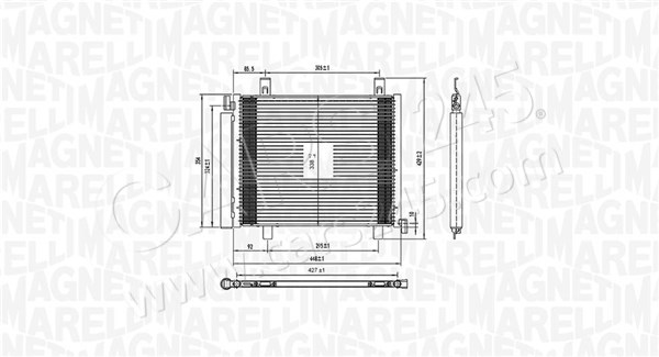 Condenser, air conditioning MAGNETI MARELLI 350203836000