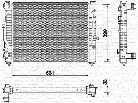 Radiator, engine cooling MAGNETI MARELLI 350213712000 2