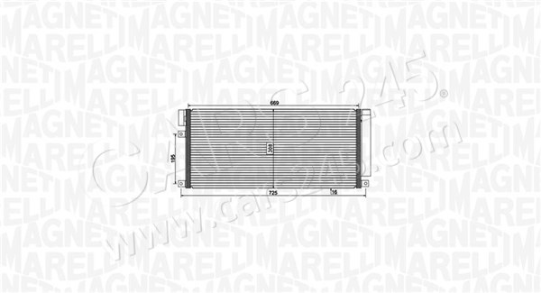 Condenser, air conditioning MAGNETI MARELLI 350203806000
