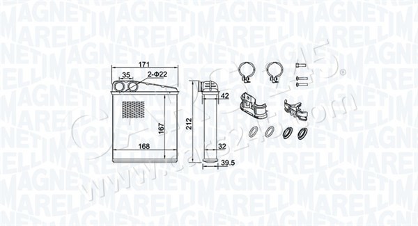 Heat Exchanger, interior heating MAGNETI MARELLI 350218440000 2