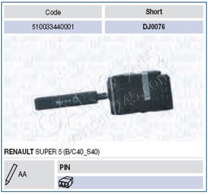 Steering Column Switch MAGNETI MARELLI 510033440001