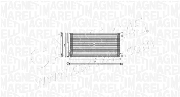 Condenser, air conditioning MAGNETI MARELLI 350203808000