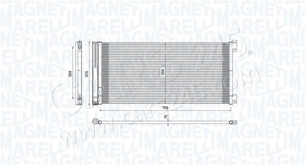 Condenser, air conditioning MAGNETI MARELLI 350203808000 2