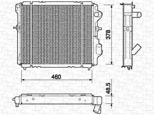 Radiator, engine cooling MAGNETI MARELLI 350213227000
