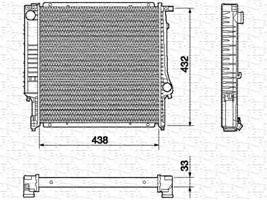 Radiator, engine cooling MAGNETI MARELLI 350213426000