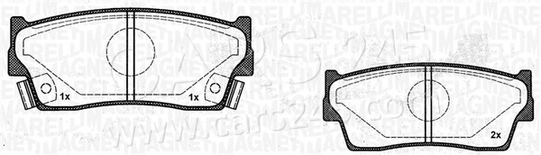 Brake Pad Set, disc brake MAGNETI MARELLI 363916060799