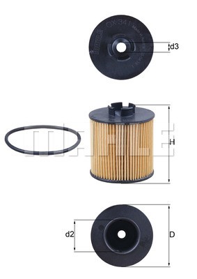 Oil Filter MAHLE OX341D
