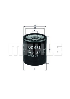 Oil Filter MAHLE OC981