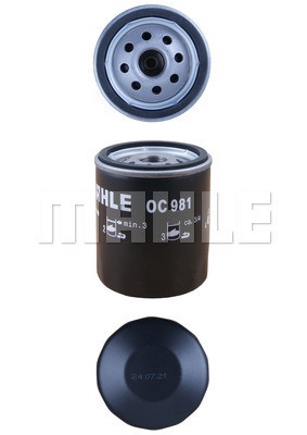 Oil Filter MAHLE OC981 2
