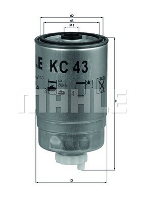 Fuel Filter MAHLE KC43