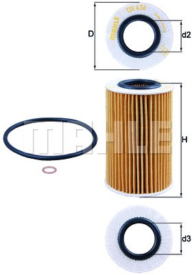 Oil Filter MAHLE OX436D