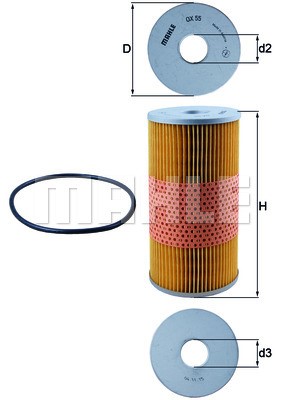 Oil Filter MAHLE OX55D