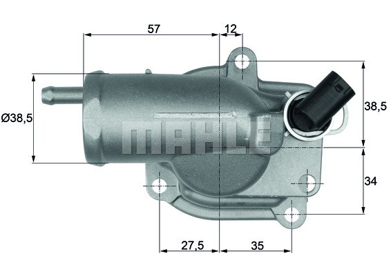 Thermostat, coolant MAHLE TH1087