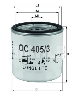 Oil Filter MAHLE OC405/3