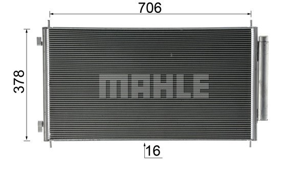 Condenser, air conditioning MAHLE AC811000P 10