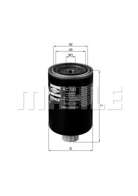 Fuel Filter MAHLE KC191