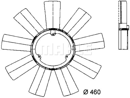 Fan Wheel, engine cooling MAHLE CFW18000P 2