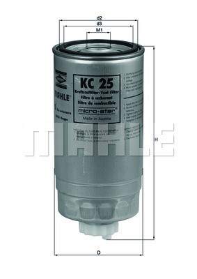 Fuel filter MAHLE KC25