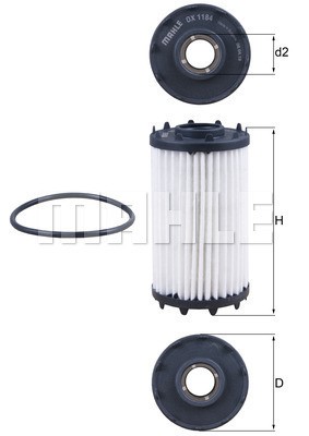 Oil Filter MAHLE OX1184D