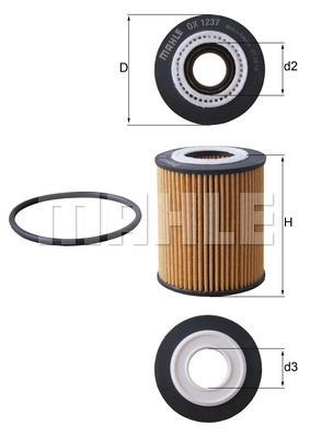 Oil Filter MAHLE OX1237D