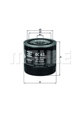 Oil Filter MAHLE OC63