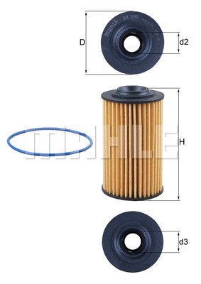 Oil Filter MAHLE OX399D