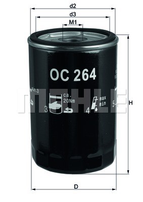 Oil Filter MAHLE OC264