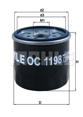 Oil Filter MAHLE OC1198