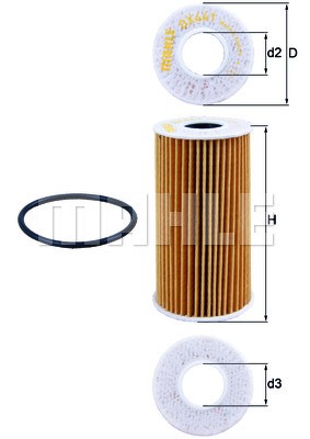 Oil Filter MAHLE OX441D