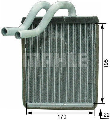 Heat Exchanger, interior heating MAHLE AH179000P 2