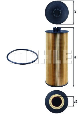 Oil Filter MAHLE OX155D main