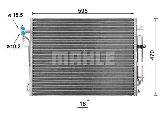 Condenser, air conditioning MAHLE AC959000S 2