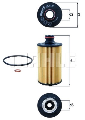 Oil Filter MAHLE OX1141D