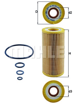 Oil Filter MAHLE OX383D