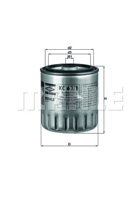 Fuel Filter MAHLE KC63/1D