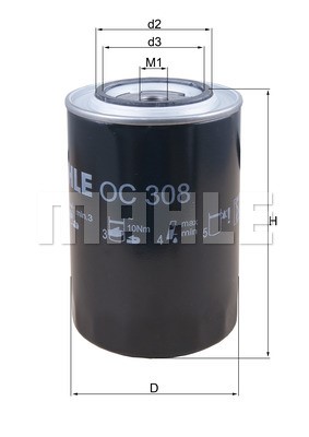 Oil Filter MAHLE OC308
