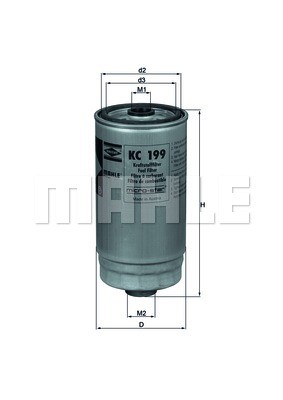 Fuel Filter MAHLE KC199