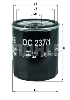 Oil Filter MAHLE OC237/1