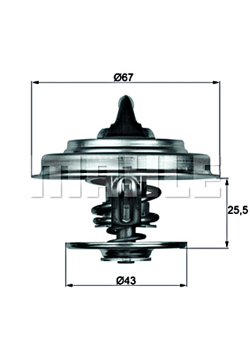 Thermostat, coolant MAHLE TX1875