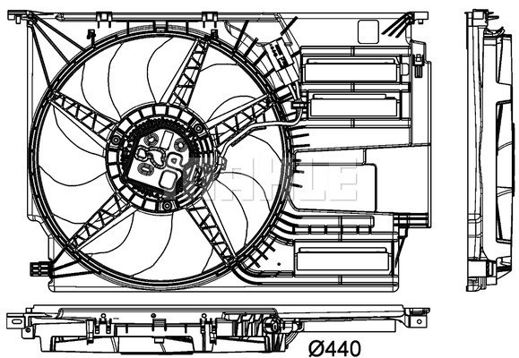 Fan, engine cooling MAHLE CFF404000P