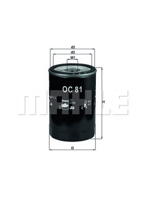 Oil Filter MAHLE OC81